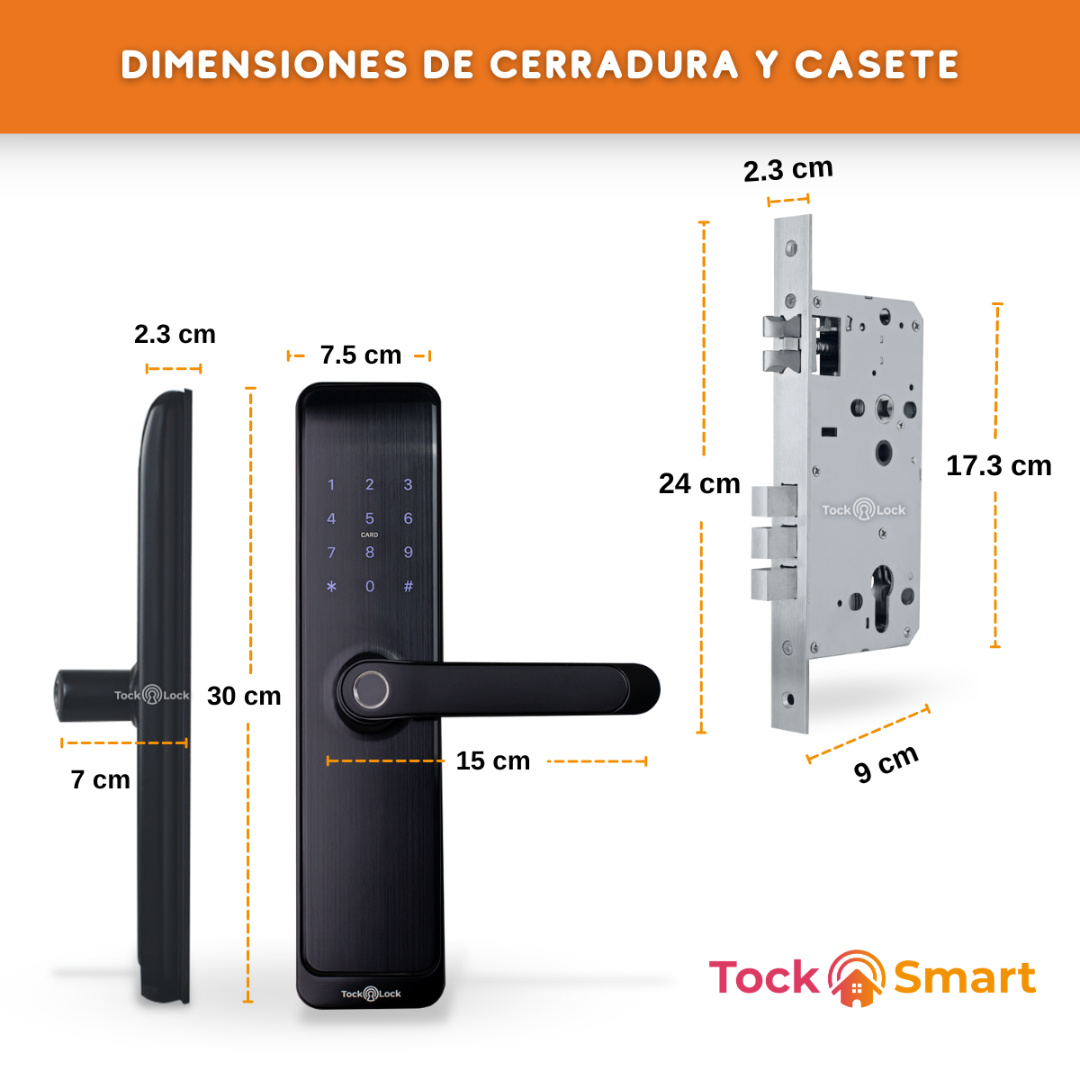 Combo Cerradura Inteligente TOCK100 PLUS TS + Mini Cámara Inteligente –  Tock Smart